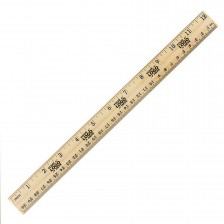 12" Natural Wood Ruler